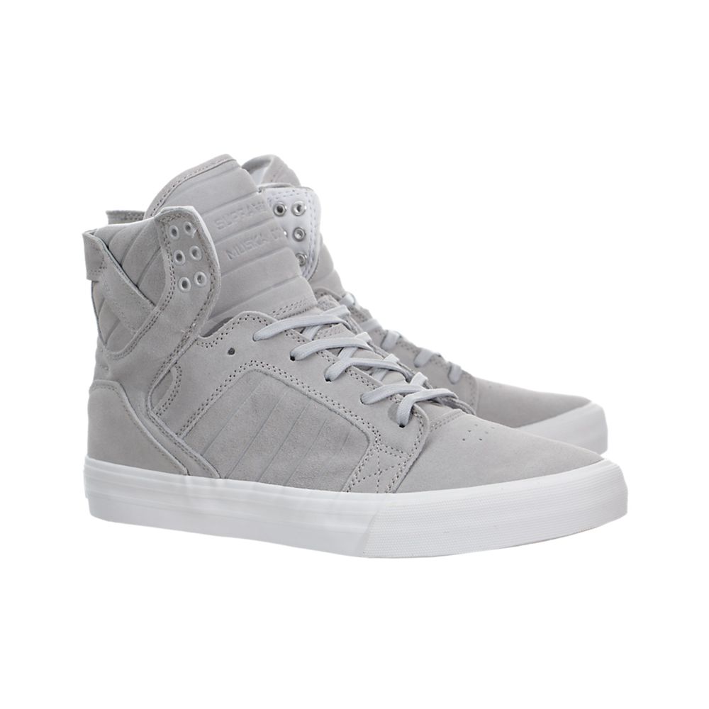 Baskets Montantes Supra SkyTop HF Grise Light Grey/Off White Homme | MDR-91550580